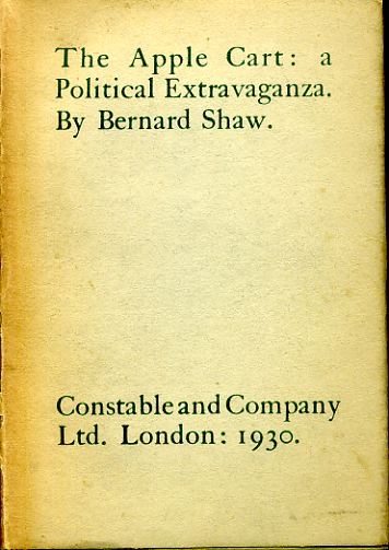 Image for THE APPLE CART; a political extravaganza