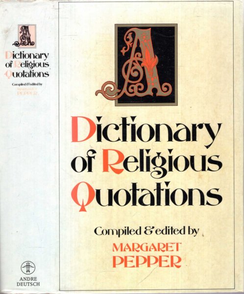 Image for A DICTIONARY OF RELIGIOUS QUOTATIONS
