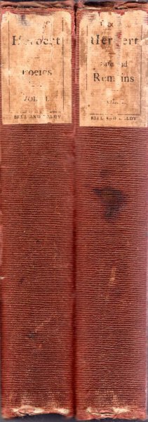 Image for THE WORKS OF GEORGE HERBERT IN PROSE AND VERSE (two volumes)