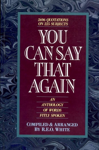 Image for YOU CAN SAY THAT AGAIN an anthology of words fitly spoken