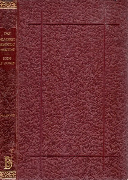 Image for HOMILETICAL COMMENTARY ON THE SONG OF SOLOMON (Preacher's Homiletical Commentary)