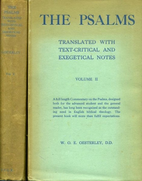 Image for THE PSALMS, translated with text-critical and exegetical notes (two volumes)