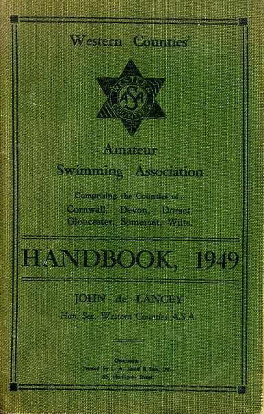 Image for AMATEUR SWIMMING ASSOCIATION, WESTERN COUNTIES HANDBOOK together with The National Handbook