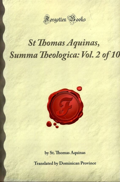 Image for ST THOMAS AQUINAS SUMMA THEOLOGICA: Vol 2 of 10
