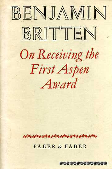 On Receiving the First Aspen Award Image for On Receiving the First Aspen Award