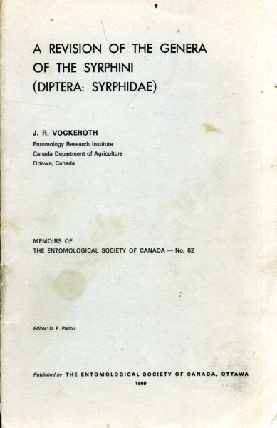 Image for A Revision of the Genera of the Syrphini (Diptera : Syrphidae)