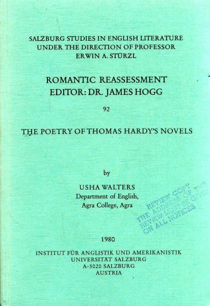 Image for The Poetry of Thomas Hardy's Novels