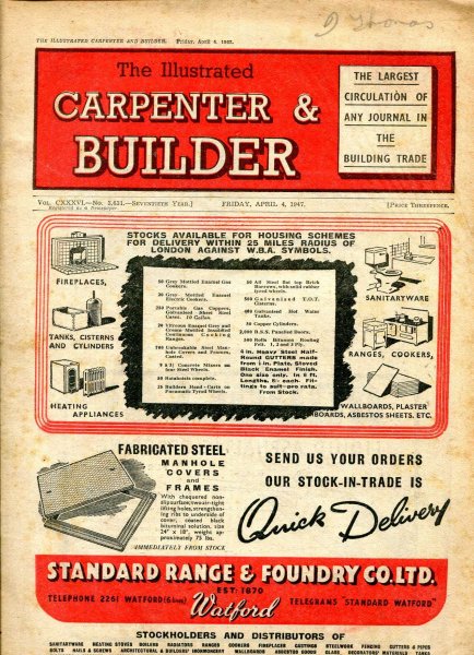 Image for The Illustrated Carpenter & Builder April 1947 (four issues)