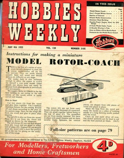 Image for Hobbies Weekly May 1955 (four issues)