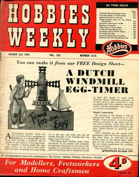 Image for Hobbies Weekly August 1955 (five issues)