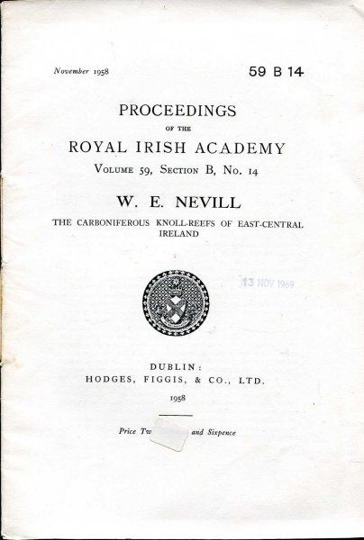 Image for Proceedings of the Royal Irish Academy volume 59, Section B, No 14 - The Carboniferous Knoll-Reefs of East-Central Ireland