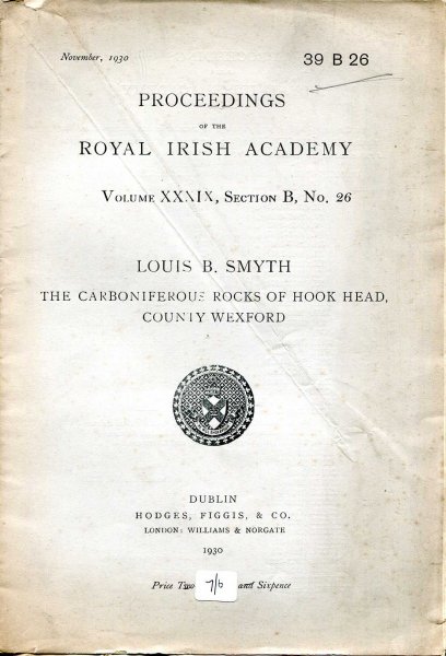 Image for Proceedings of the Royal Irish Academy volume XXXIX, Section B, No 26 - The Carbon Rocks of Hook Head, County Wexford