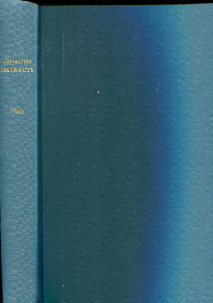 Image for Aqualine Abstracts volume 2 - No 1 - 26, 1986