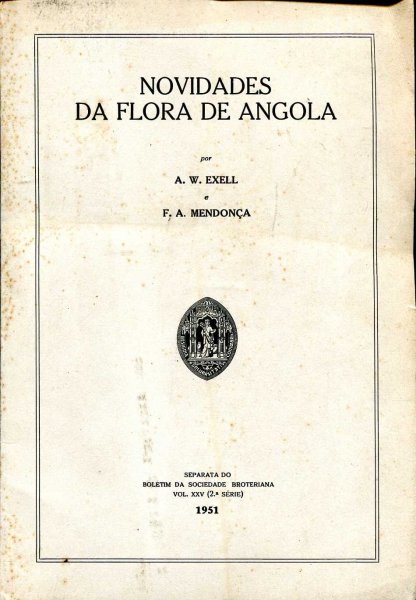 Image for Novidades Da Flora De Angola