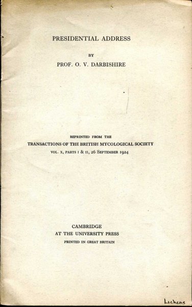 Image for Presidential Address reprinted from the Transactions of the British Mycological Society