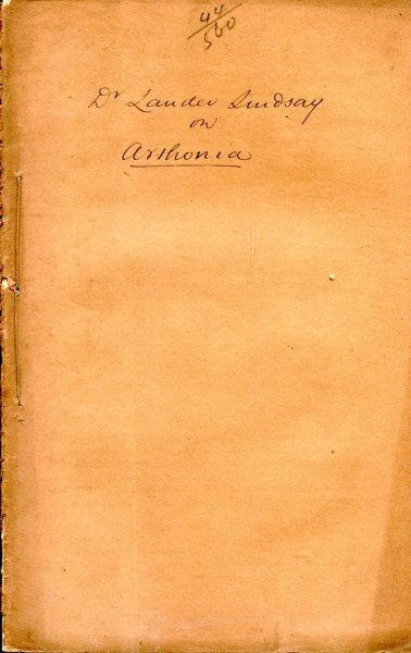 Image for On Arthonia Melaspermella