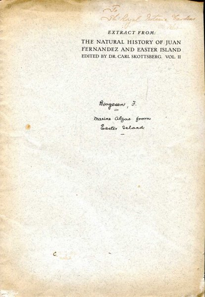 Image for Extract from The Natural History of Juan Fernandez and Easter Island 9 Marine Algae from Easter Island