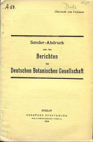 Image for Die Algen-Vegetation der Sudtiroler Dolomitriffe (Sonder-Abdruck aus den Berichten der Deutschen Botanischen Gesellschaft)