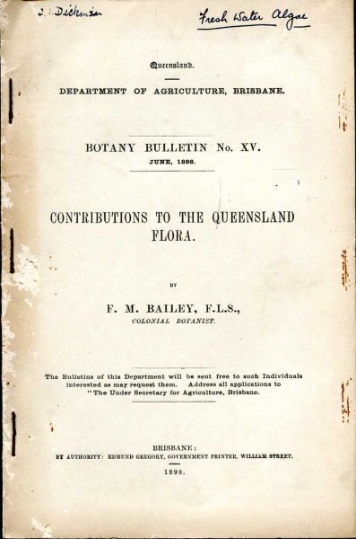 Image for Contributions to the Queensland Flora - Botany Bulletin No XV, June 1898