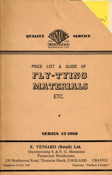 Image for Price List & Guide of Fly-Tying Materials etc, Series 45/1968