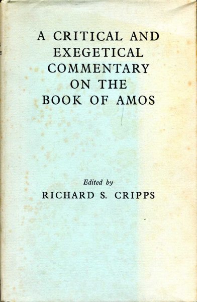 Image for A Critical and Exegetical Commentary on the Book of Amos