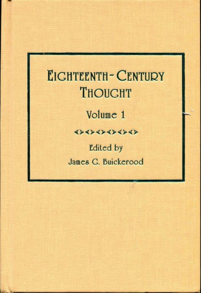 Image for Eighteenth-Century Thought: Volume 1