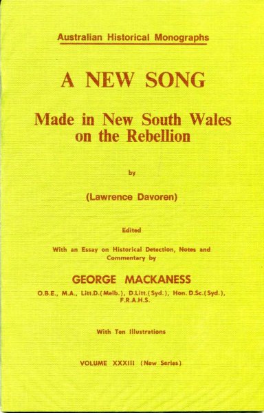 Image for A New Song - made in New South Wales on the Rebellion