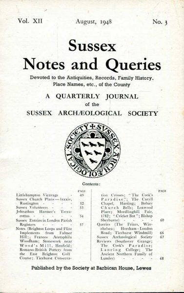 Image for Sussex Notes and Queries A quarterly journal of The Sussex Archaeological Society volume XII No 3 August 1948
