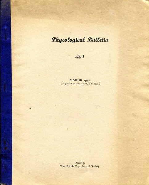 Image for British Phycological Bulletin No 1, March 1952