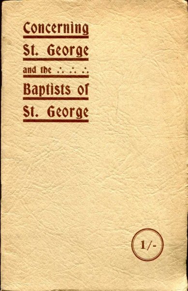 Image for Concerning St George and the Baptists of St George, the centenary volume of the St George Baptist Church, Bristol 1830-1930