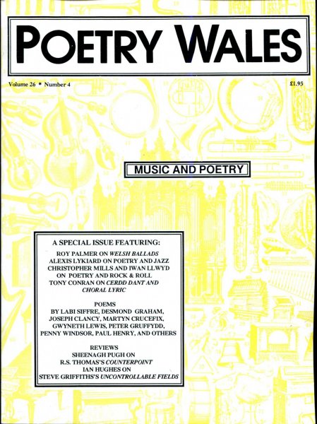 Image for Poetry Wales volume 26, Number 4, April 1991 : Music and Poetry