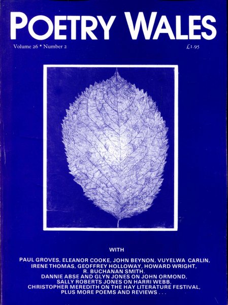 Image for Poetry Wales volume 26, Number 2, September 1990