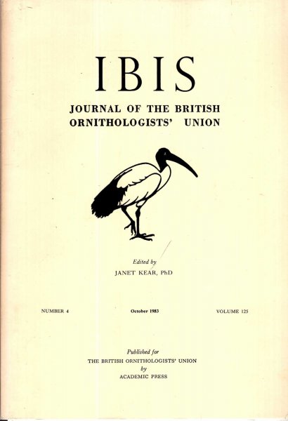 Image for The Ibis : Journal of the British Ornithologists' Union volume 125, Number 4, October 1983