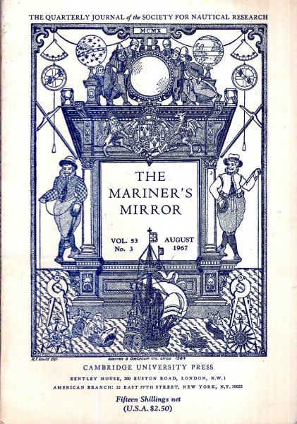 Image for The Mariner's Mirror. The Quarterly Journal of the Society for Nautical Research, volume 53, No 3, August 1967