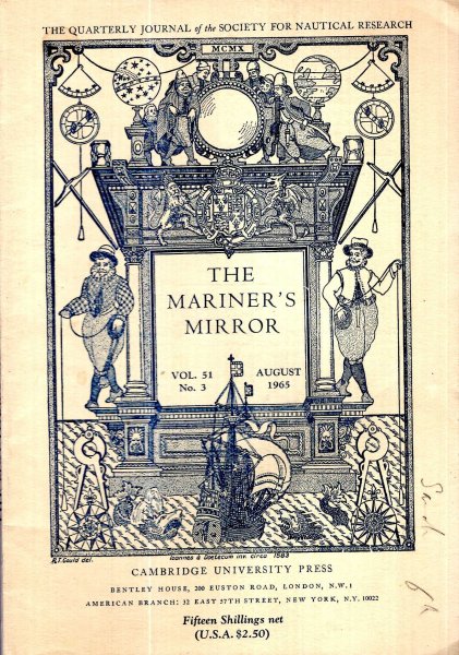 Image for The Mariner's Mirror. The Quarterly Journal of the Society for Nautical Research, volume 51, No 3, August 1965
