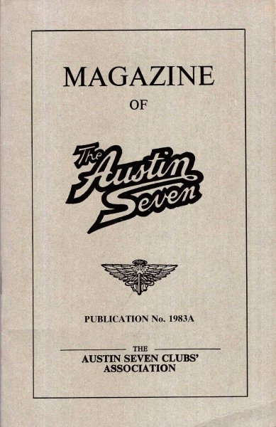 Image for Magazine of the Austin Seven : Publication 1983A