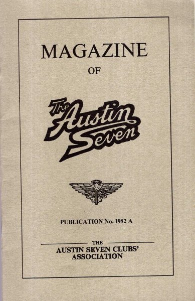 Image for Magazine of the Austin Seven : Publication 1982 A