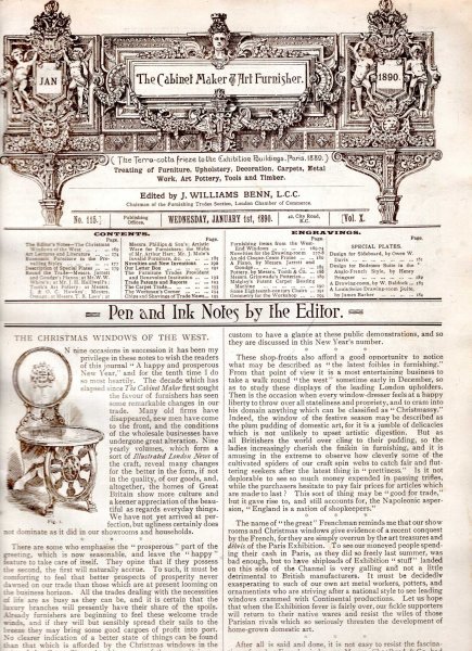 Image for The Cabinet Maker & Art Furnisher (12 bound issues for 1890)