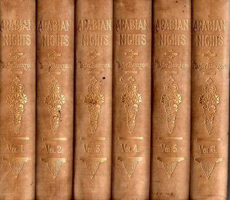 Lady Burton's Edition of her Husband's Arabian Nights, translated literally from the Arabic Image for Lady Burton's Edition of her Husband's Arabian Nights, translated literally from the Arabic
