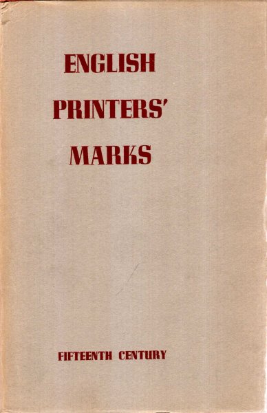 Image for English Printers' Marks of the Fifteenth Century