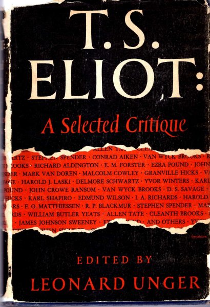 Image for T S Eliot : A Selected Critique