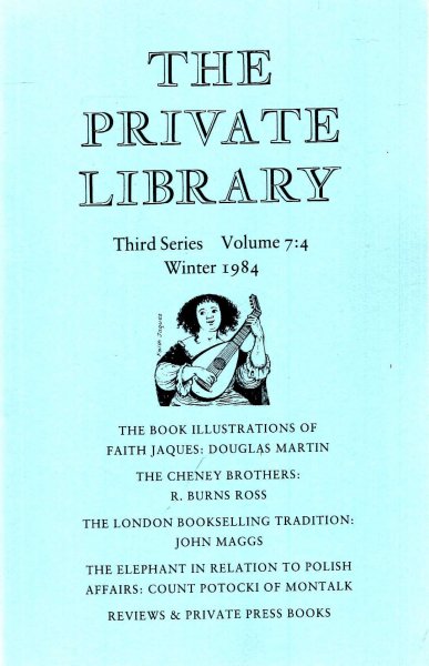 Image for The Private Library : Third Series Volume 7 : 4 ; Winter 1984