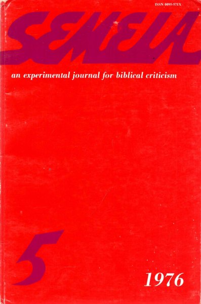 Image for Semeia : an experimental journal for biblical criticism - No 5 : Oral Tradiiton and Old Testament Studies