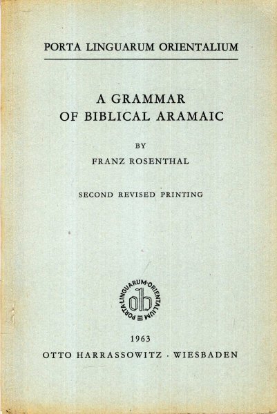 Image for A Grammar of Biblical Aramaic