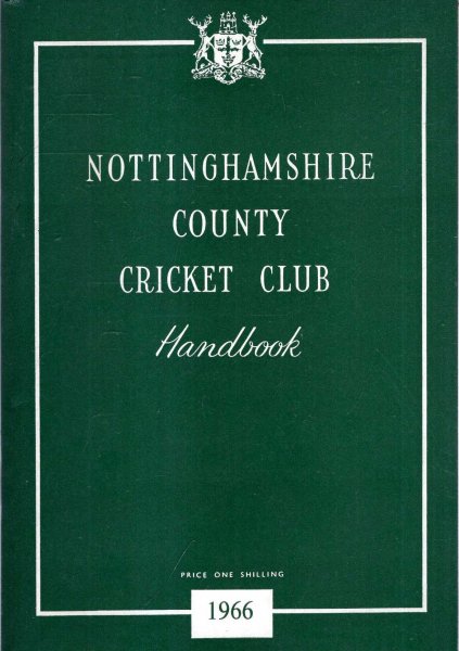 Image for Nottinghamshire County Cricket Club in 1965 : Handbook of 1966
