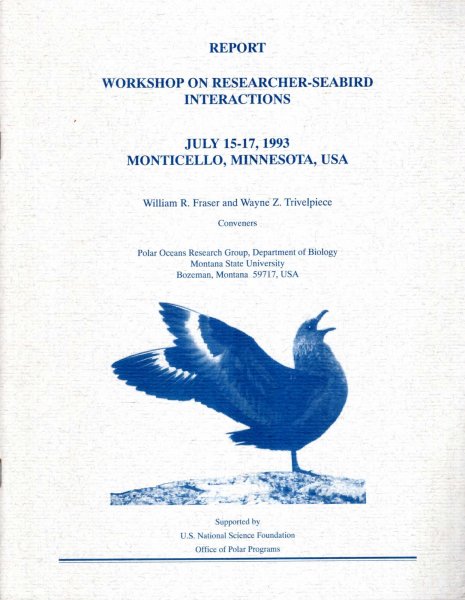 Image for Workshop Report : Workshop on Researcher-Seabird Interactions, July 15-17 1993, Monticello, Minnesota