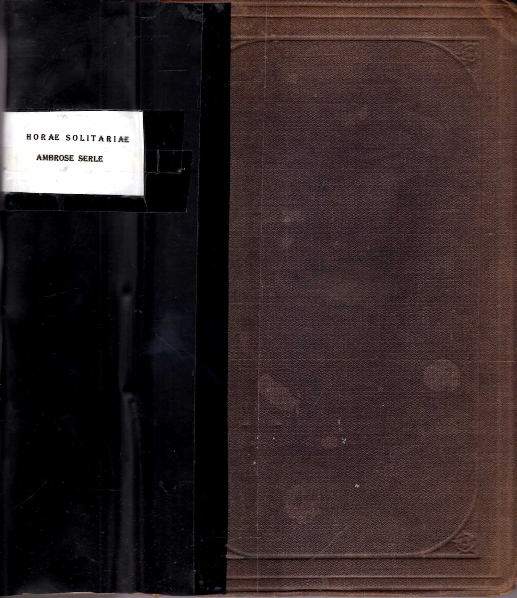 Image for Horae Solitariae or, Essays Upon Some Remarkable Names and Tiles of Jesus Christ and the Holy Spirit
