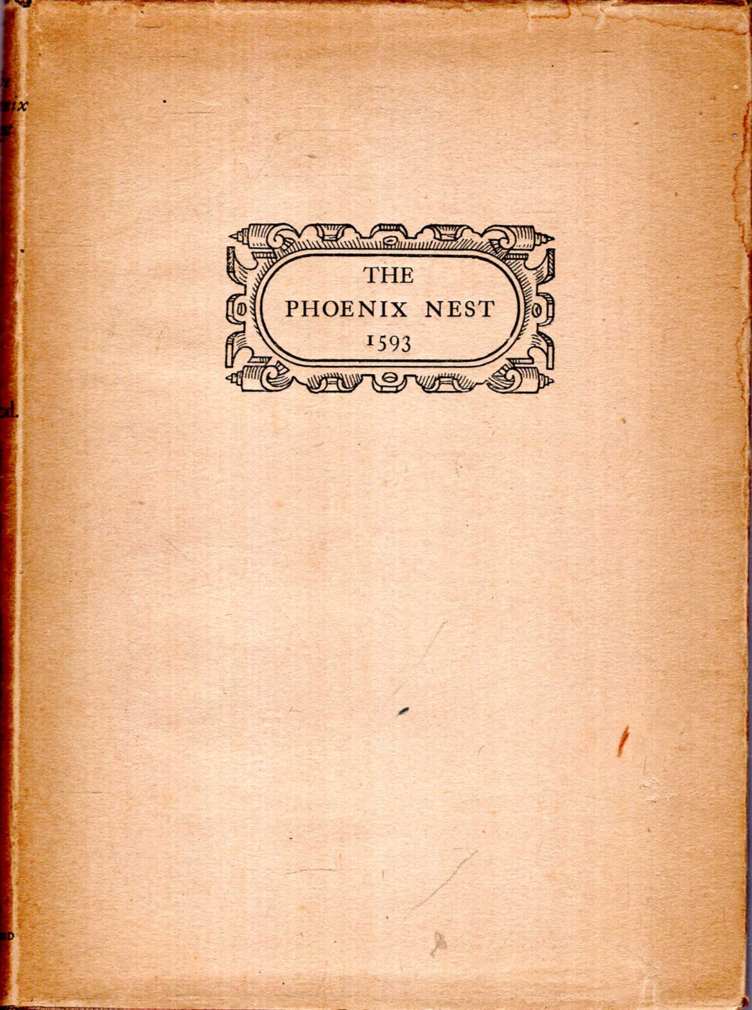 Image for The Phoenix Nest, reprinted from the edition of 1596