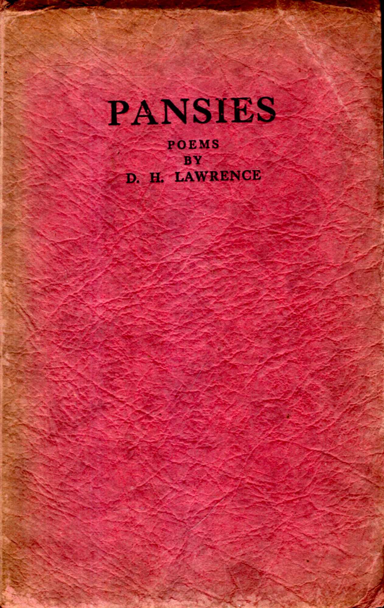 Image for Pansies : Poems by D H Lawrence