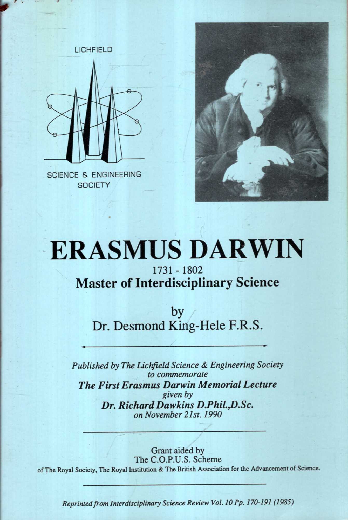 Image for Erasmus Darwin, 1731-1802: Master of Interdisciplinary Science
